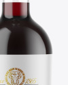 Clear Glass Red Wine Bottle Mockup