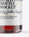 Clear Glass Red Wine Bottle Mockup