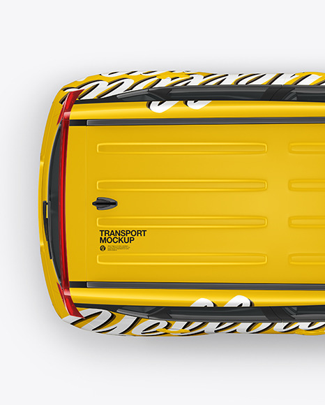 Compact Car Mockup   Top View PSD #2
