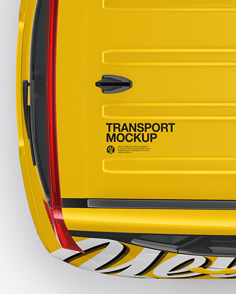 Compact Car Mockup   Top View PSD #6