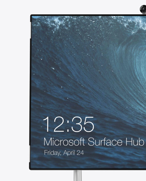 Microsoft Surface Hub 2 Mockup PSD #4