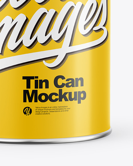 Glossy Tin Can Mockup PSD #1