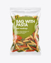 Download Plastic Bag With Tricolor Penne Pasta Mockup In Bag Sack Mockups On Yellow Images Object Mockups Yellowimages Mockups