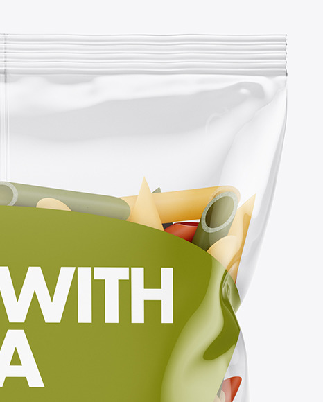 Download Plastic Bag With Tricolor Penne Pasta Mockup In Bag Sack Mockups On Yellow Images Object Mockups Yellowimages Mockups