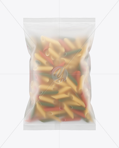 Download Frosted Plastic Bag With Tricolor Penne Pasta Mockup In Bag Sack Mockups On Yellow Images Object Mockups PSD Mockup Templates