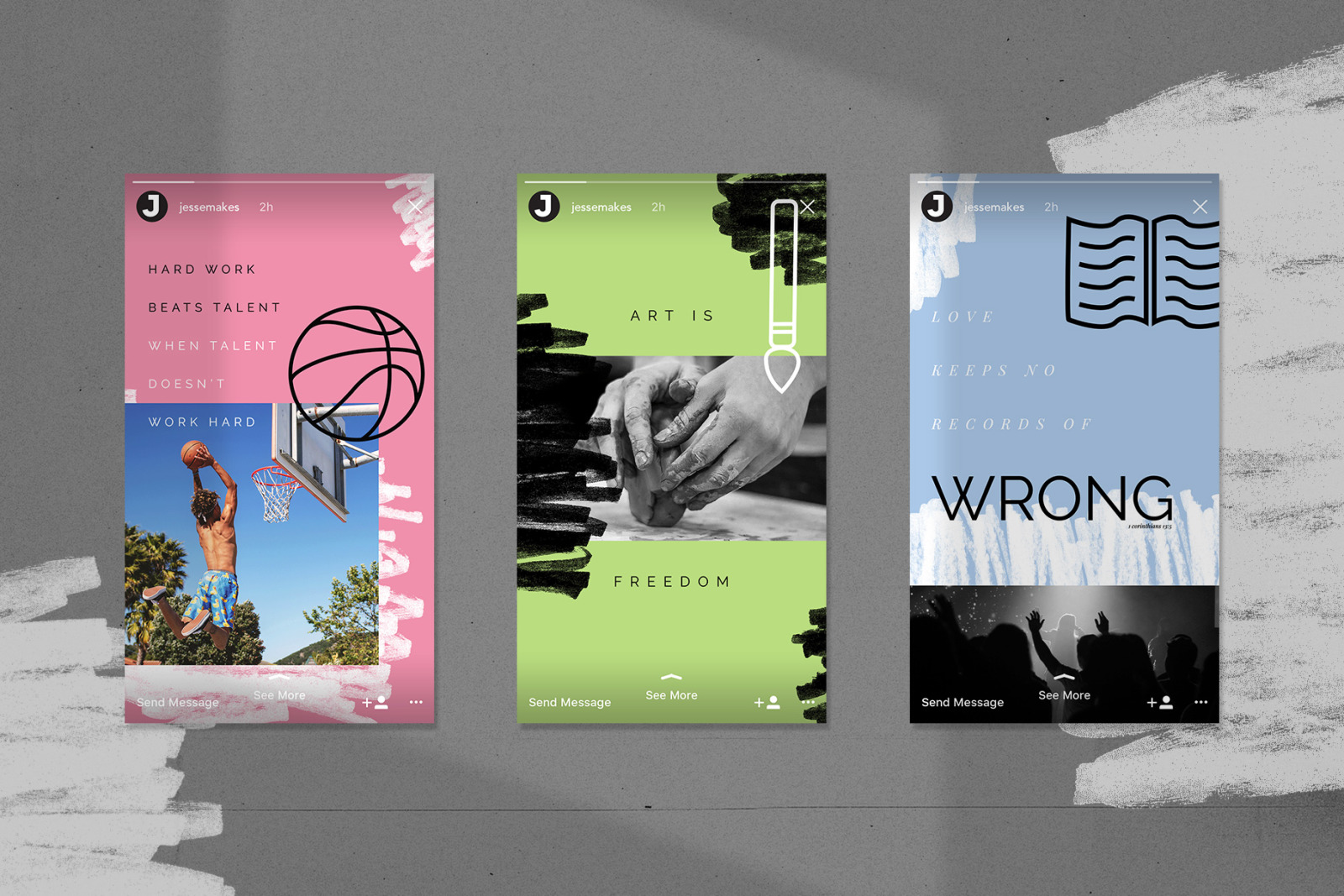 Personal Lifestyle Ig Template In Social Media Templates On Yellow Images Creative Store