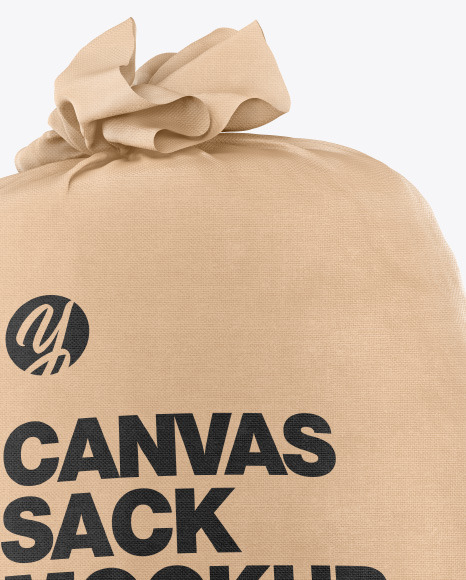 Download Canvas Sack Mockup In Bag Sack Mockups On Yellow Images Object Mockups PSD Mockup Templates