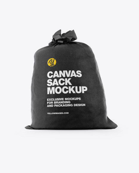 Canvas Sack Mockup In Bag Sack Mockups On Yellow Images Object Mockups