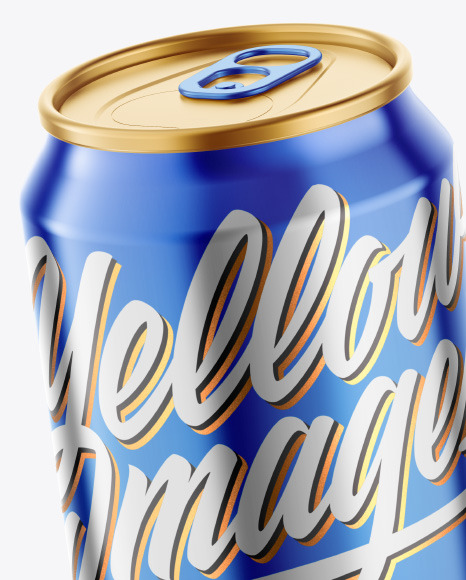 Glossy Metallic Drink Can Mockup PSD #7