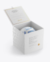Box With Soccer Ball Mockup