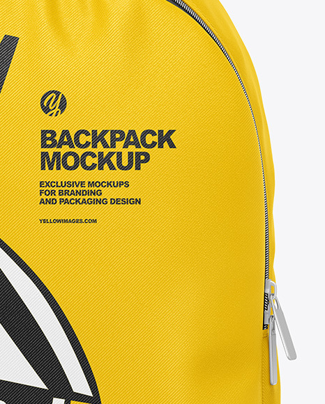 Backpack Mockup Front View In Apparel Mockups On Yellow Images Object Mockups