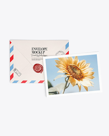 Download A5 Envelope And Card Mockup In Stationery Mockups On Yellow Images Object Mockups PSD Mockup Templates