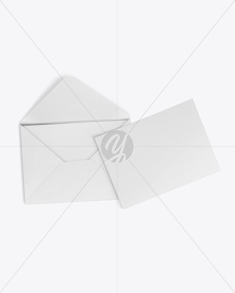 A5 Envelope and Two Cards Mockup PSD #1