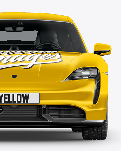Electric Sport Car Mockup   Front View PSD #2
