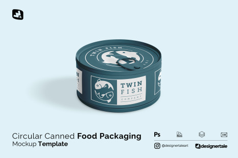 Download Round Tin Can Mockup In Packaging Mockups On Yellow Images Creative Store PSD Mockup Templates