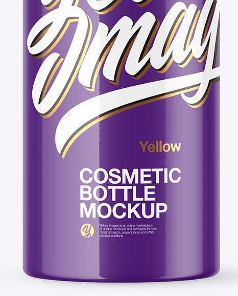 Download Glossy Cosmetic Bottle With Pump Mockup In Bottle Mockups On Yellow Images Object Mockups Yellowimages Mockups