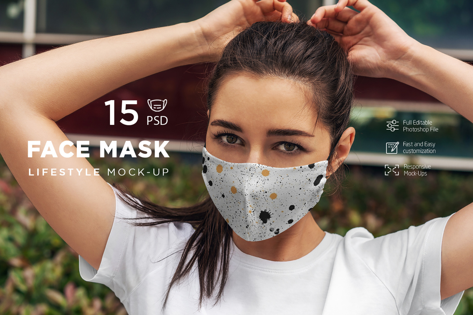 Download Face Mask Mockup Lifestyle In Product Mockups On Yellow Images Creative Store Yellowimages Mockups