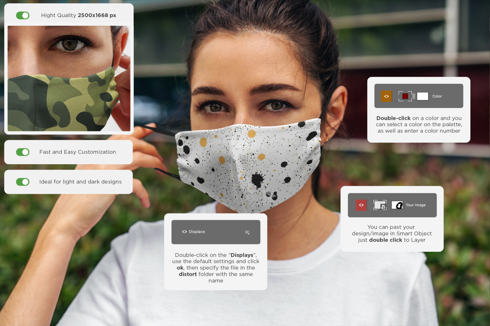 Download Face Mask Mockup Lifestyle In Product Mockups On Yellow Images Creative Store PSD Mockup Templates