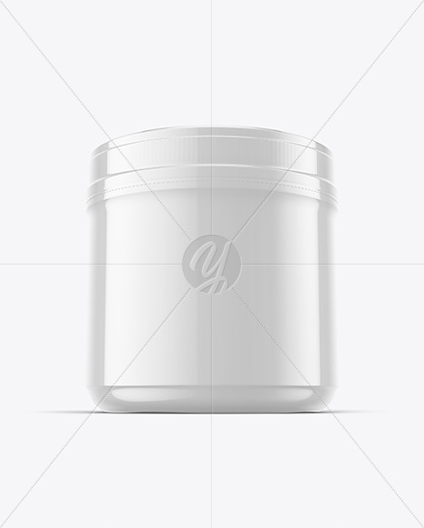 Download Glossy Protein Jar Mockup In Jar Mockups On Yellow Images Object Mockups PSD Mockup Templates