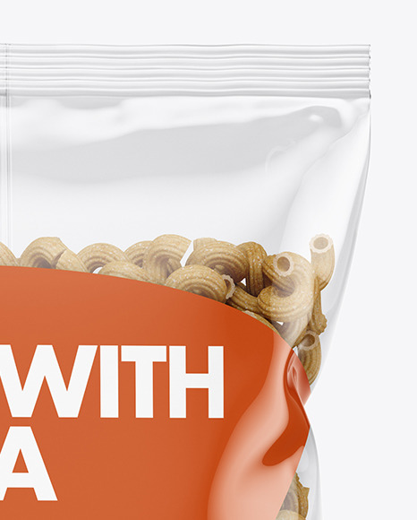 Download Whole Wheat Cavatappi Pasta Bag Mockup In Bag Sack Mockups On Yellow Images Object Mockups