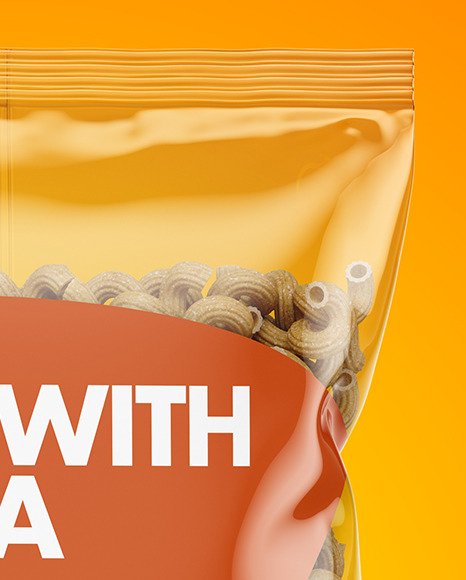 Download Whole Wheat Cavatappi Pasta Bag Mockup In Bag Sack Mockups On Yellow Images Object Mockups PSD Mockup Templates