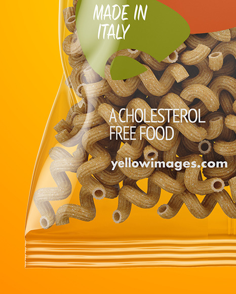 Download Whole Wheat Cavatappi Pasta Bag Mockup In Bag Sack Mockups On Yellow Images Object Mockups Yellowimages Mockups