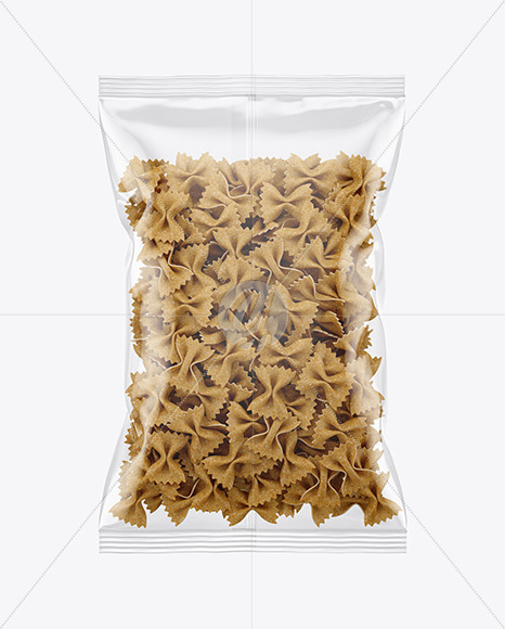 Download Whole Wheat Farfalle Pasta Bag Mockup In Bag Sack Mockups On Yellow Images Object Mockups