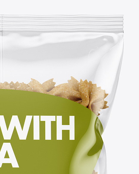 Download Whole Wheat Farfalle Pasta Bag Mockup In Bag Sack Mockups On Yellow Images Object Mockups PSD Mockup Templates