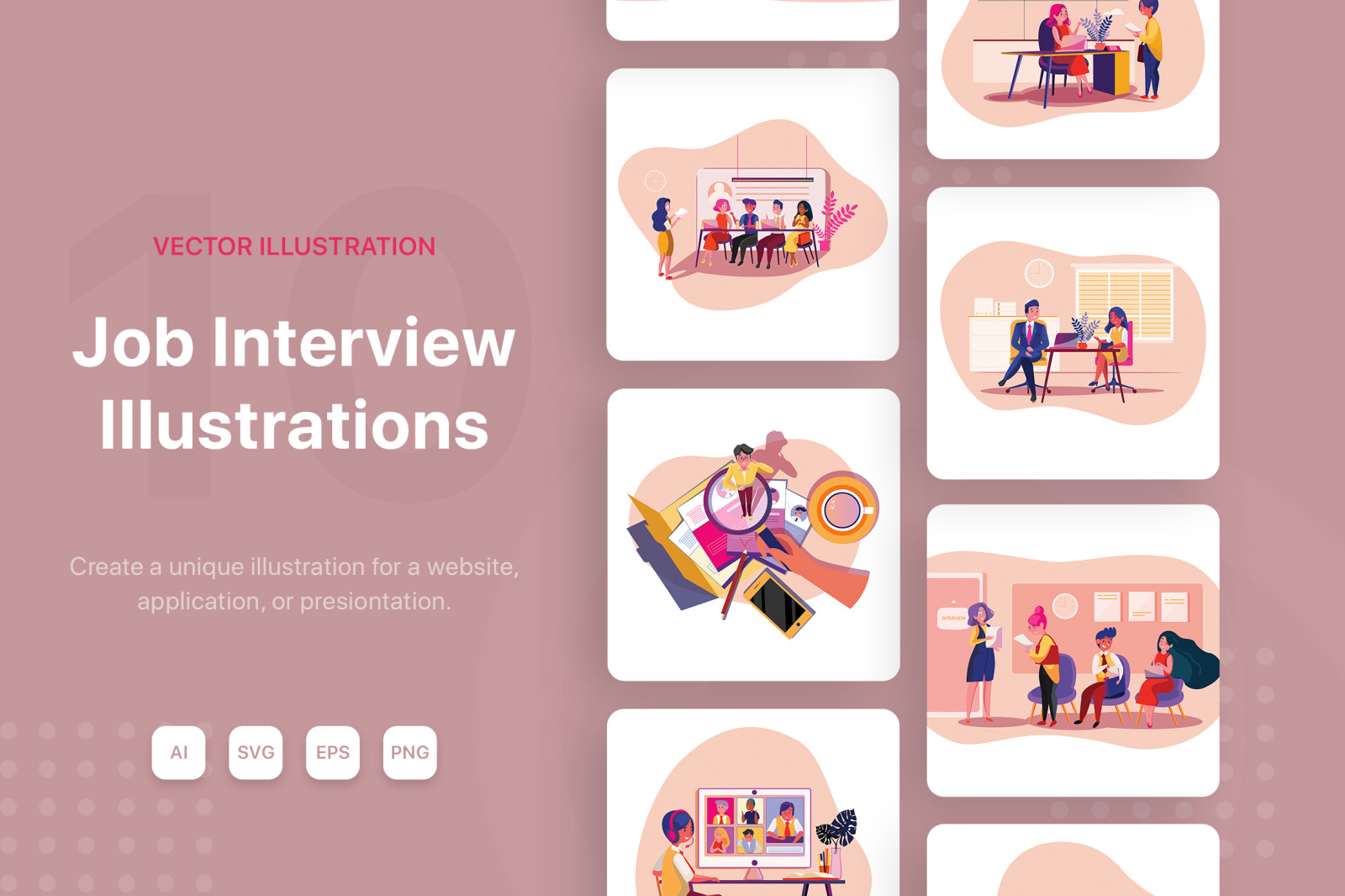 M88job Interview Illustrations On Yellow Images Creative Store 9795