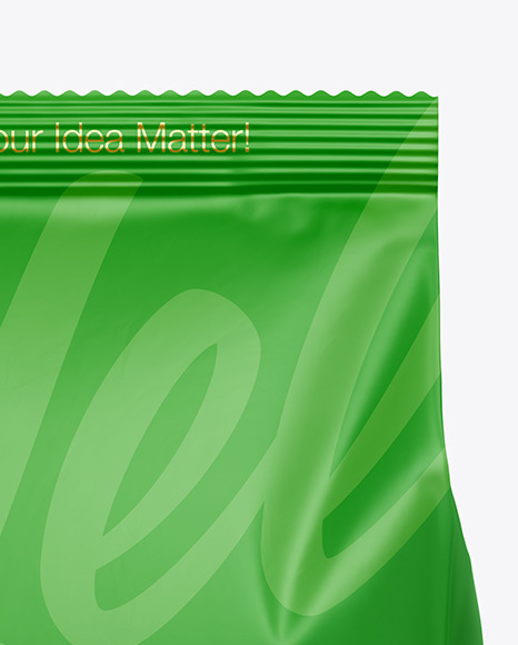 Matte Food Bag Mockup   Front View PSD #1