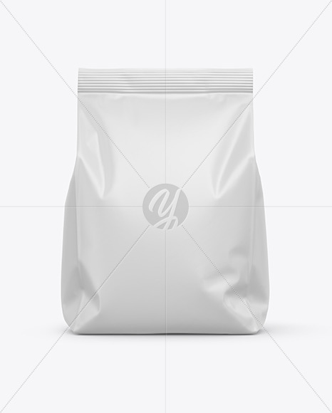 Matte Food Bag Mockup Front View In Bag Sack Mockups On Yellow Images Object Mockups