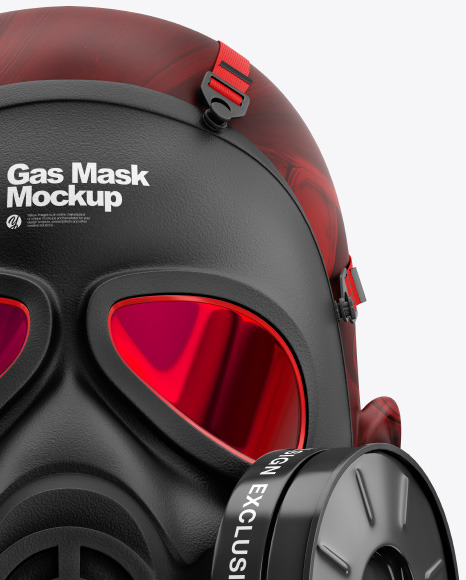 Download Gas Mask Mockup In Apparel Mockups On Yellow Images Object Mockups PSD Mockup Templates