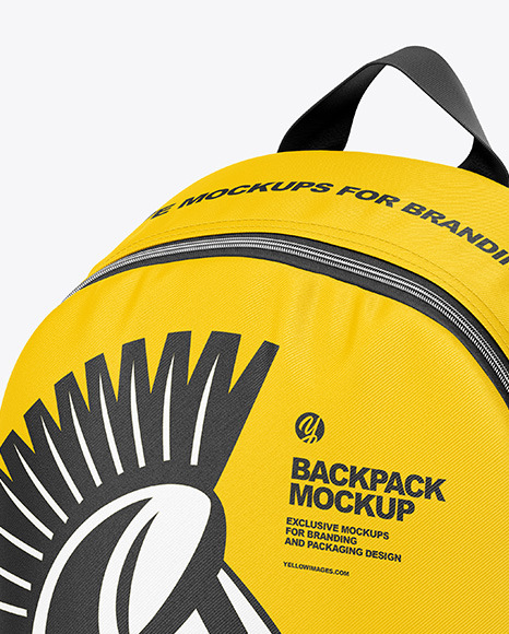 Backpack Mockup Half Side View In Apparel Mockups On Yellow Images Object Mockups