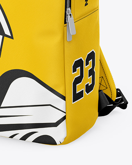 Backpack Mockup Half Side View In Apparel Mockups On Yellow Images Object Mockups