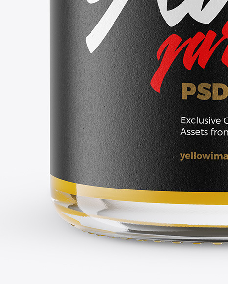 Glass Honey Jar With Clamp Lid Mockup PSD #6