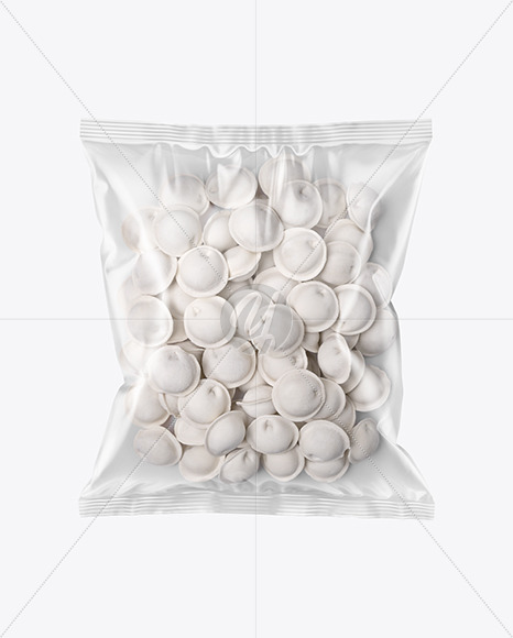 Download Plastic Bag With Dumplings Mockup In Bag Sack Mockups On Yellow Images Object Mockups Yellowimages Mockups