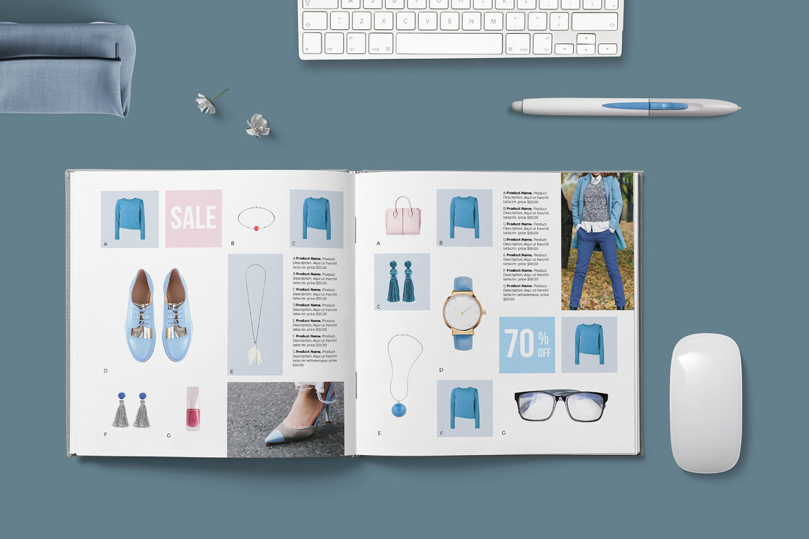 Download Square Product Catalog Template In Brochure Templates On Yellow Images Creative Store PSD Mockup Templates