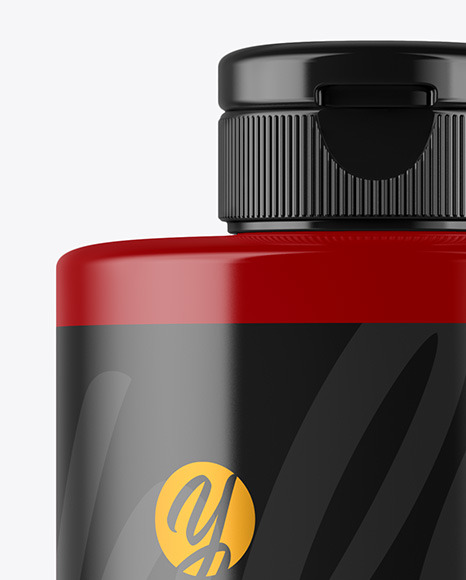 Glossy Plastic Bottle Mockup PSD #2