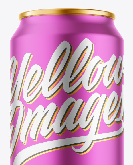 Matte Metallic Drink Can Mockup PSD #1