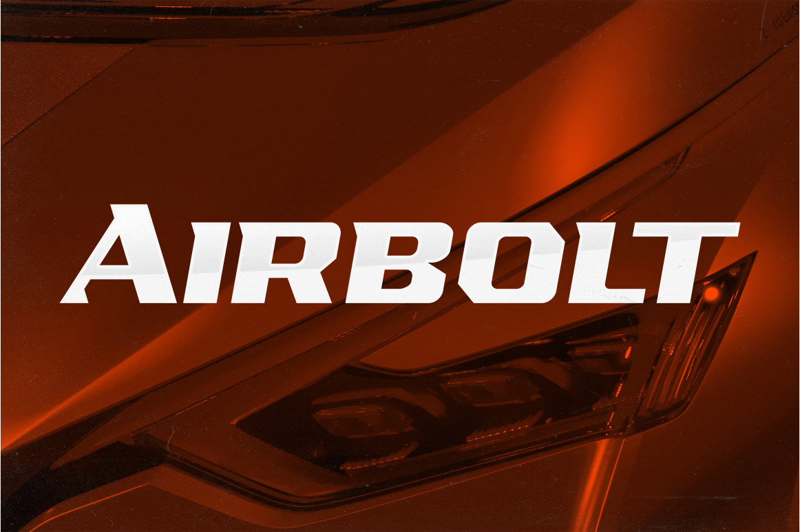 AIRBOLT - FUTURISTIC RACING FONT