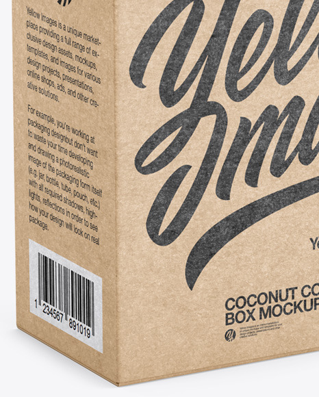 Download Kraft Box With Coconut Coals Mockup In Box Mockups On Yellow Images Object Mockups Yellowimages Mockups