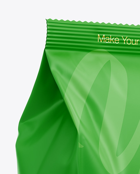 Download Matte Food Bag Mockup Half Side View In Bag Sack Mockups On Yellow Images Object Mockups Yellowimages Mockups