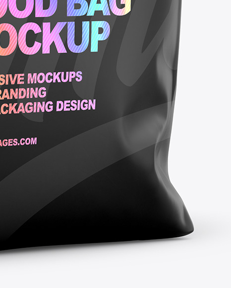 Download Matte Food Bag Mockup Half Side View In Bag Sack Mockups On Yellow Images Object Mockups PSD Mockup Templates