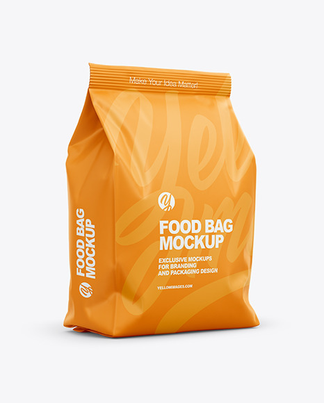 Matte Food Bag Mockup   Half Side View PSD #7