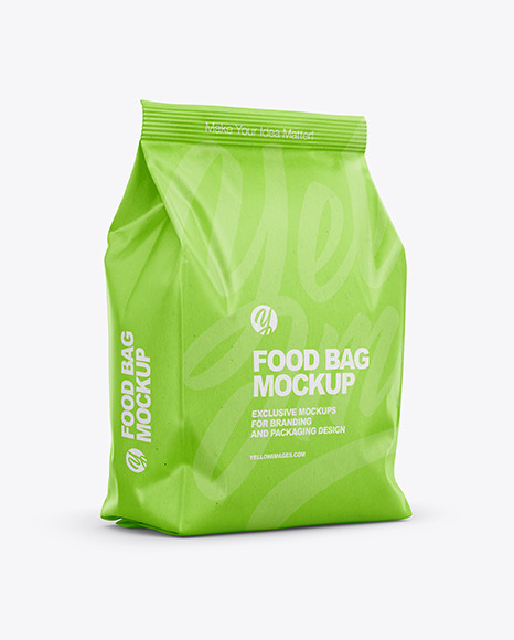 Kraft Food Bag Mockup   Half Side View PSD #5