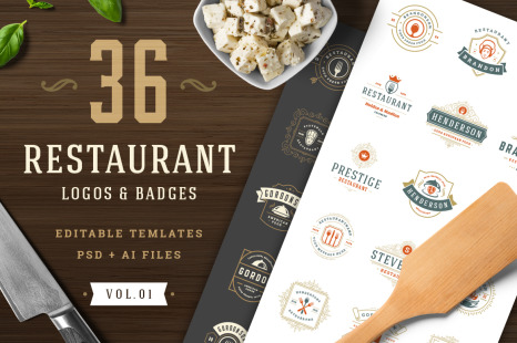 36 Restaurant Logos and Badges