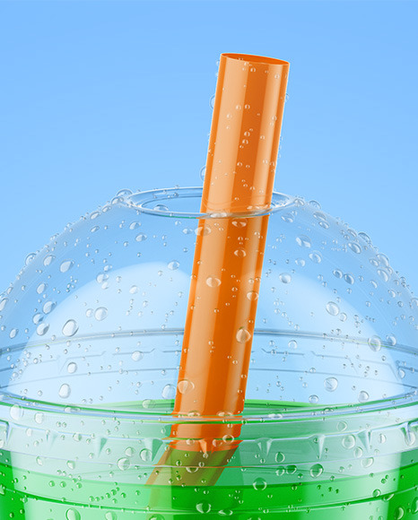 Fruit Bubble Tea Cup Mockup PSD #6
