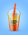 Fruit Bubble Tea Cup Mockup