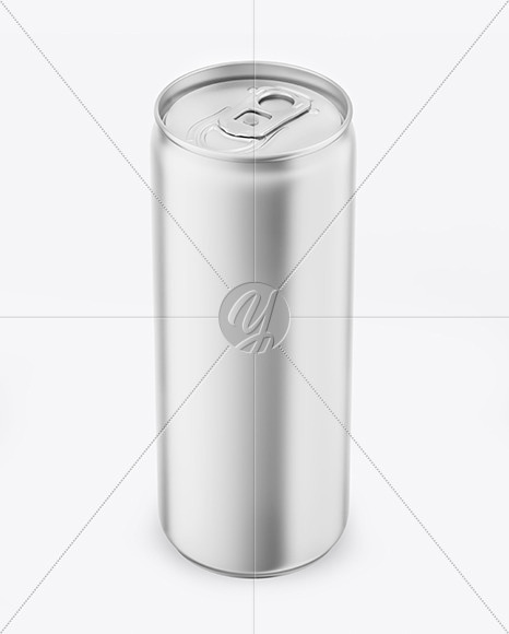 Matte Metallic Drink Can Mockup PSD #3