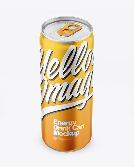 Matte Metallic Drink Can Mockup PSD #4